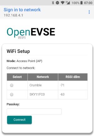 Wifi setup