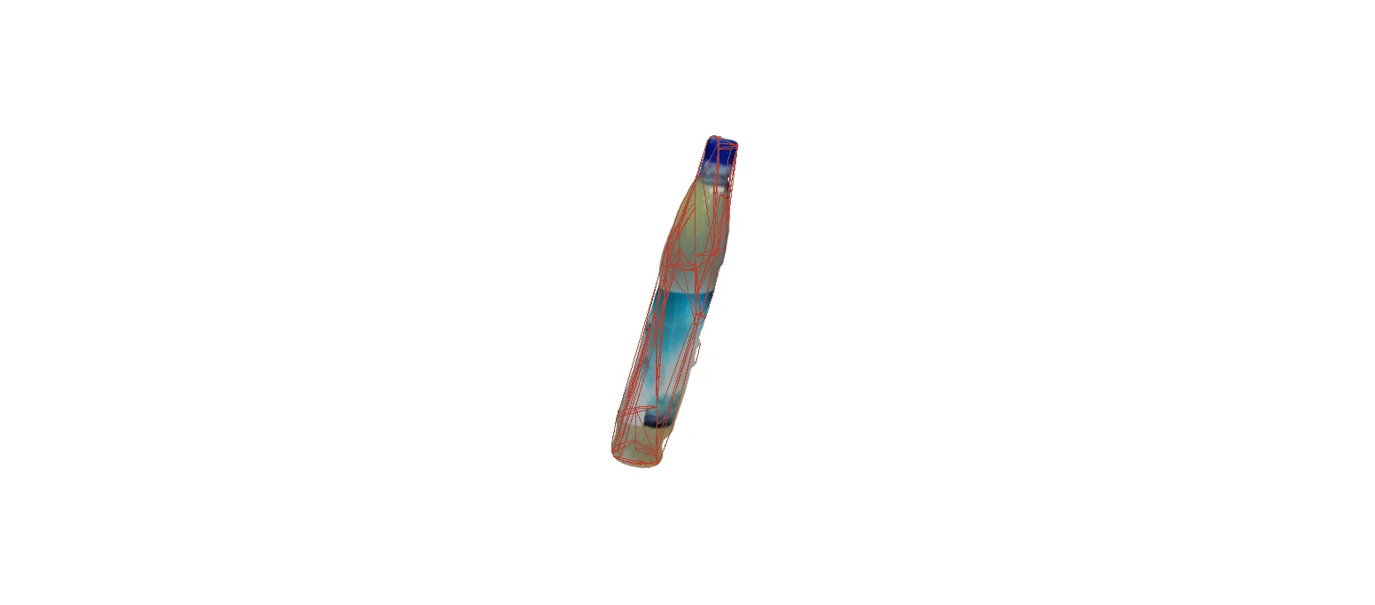 Generated bottle registered to the scene