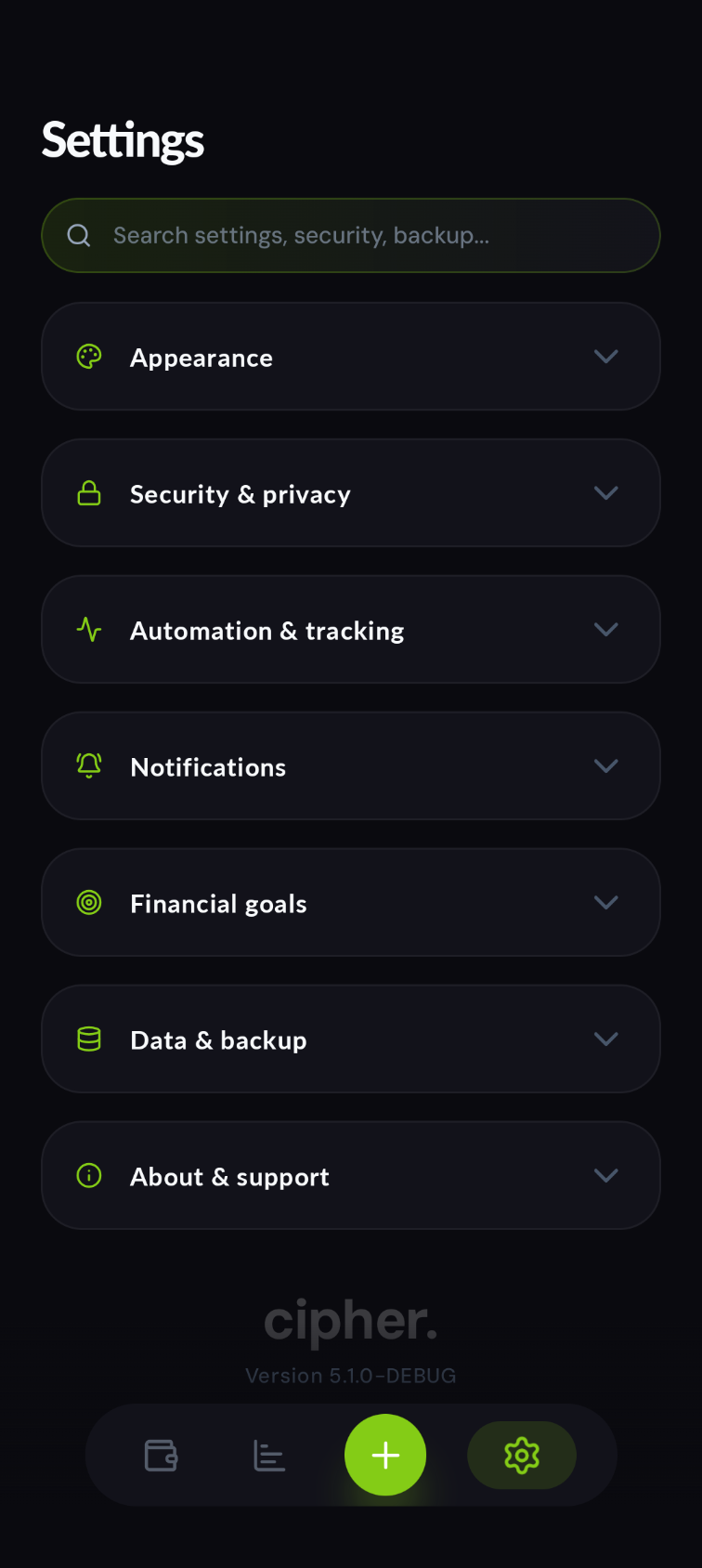 Settings & Privacy
