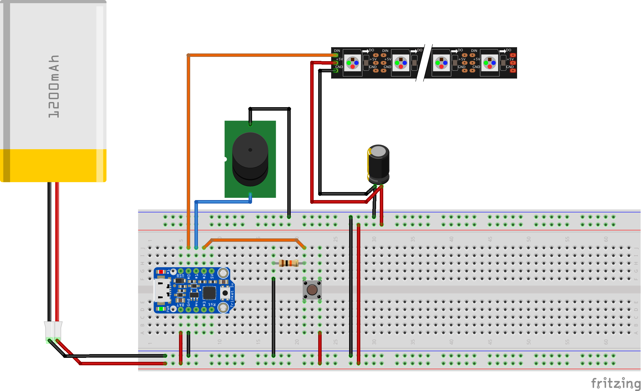 Arduino wiring shematic for airsoft-domination