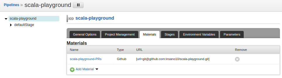 Github Material Pipeline