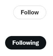 Uninverted Follow / Following buttons using the new monochrome Twitter style