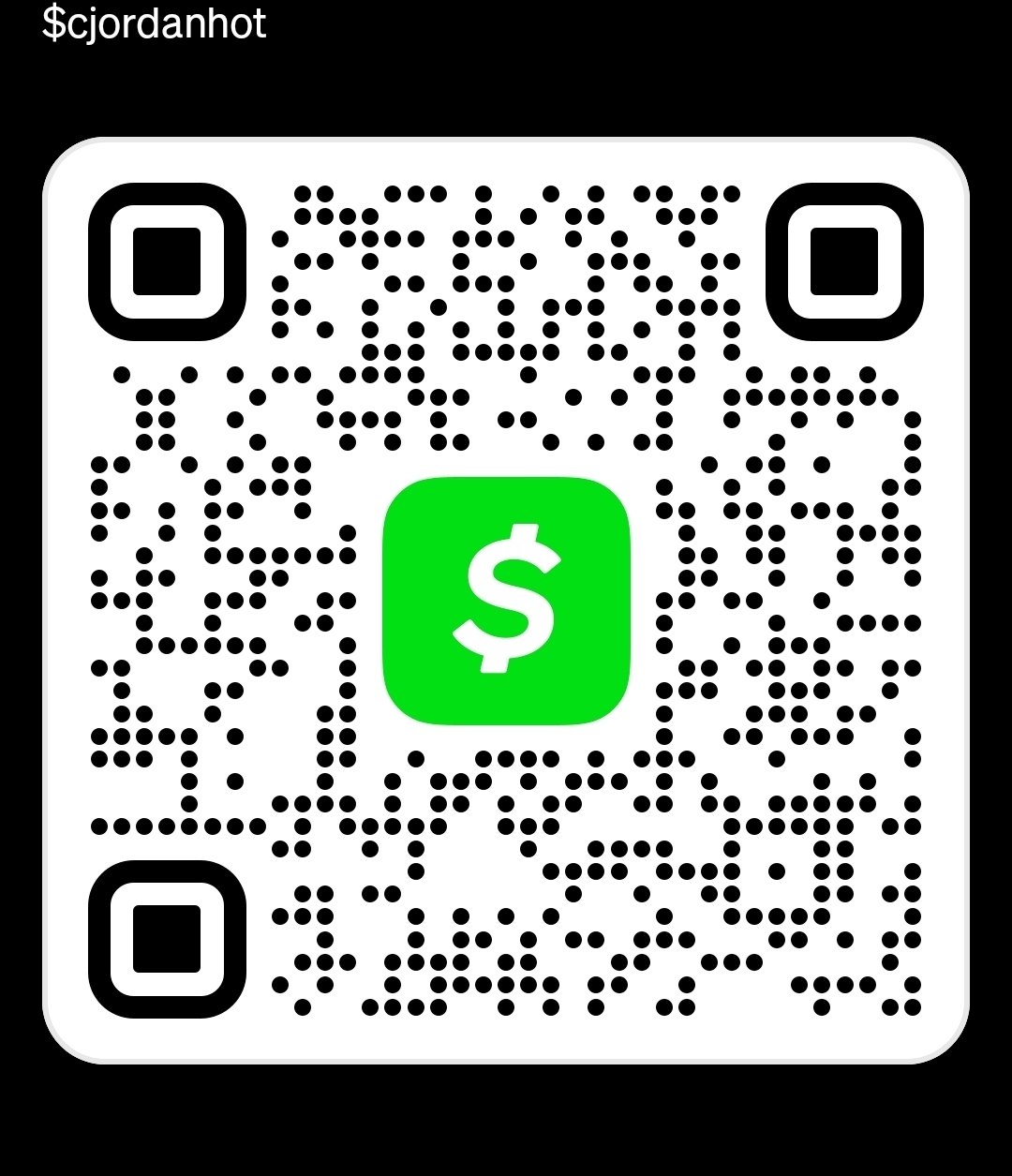 Cash App QR code for $cjordanhot