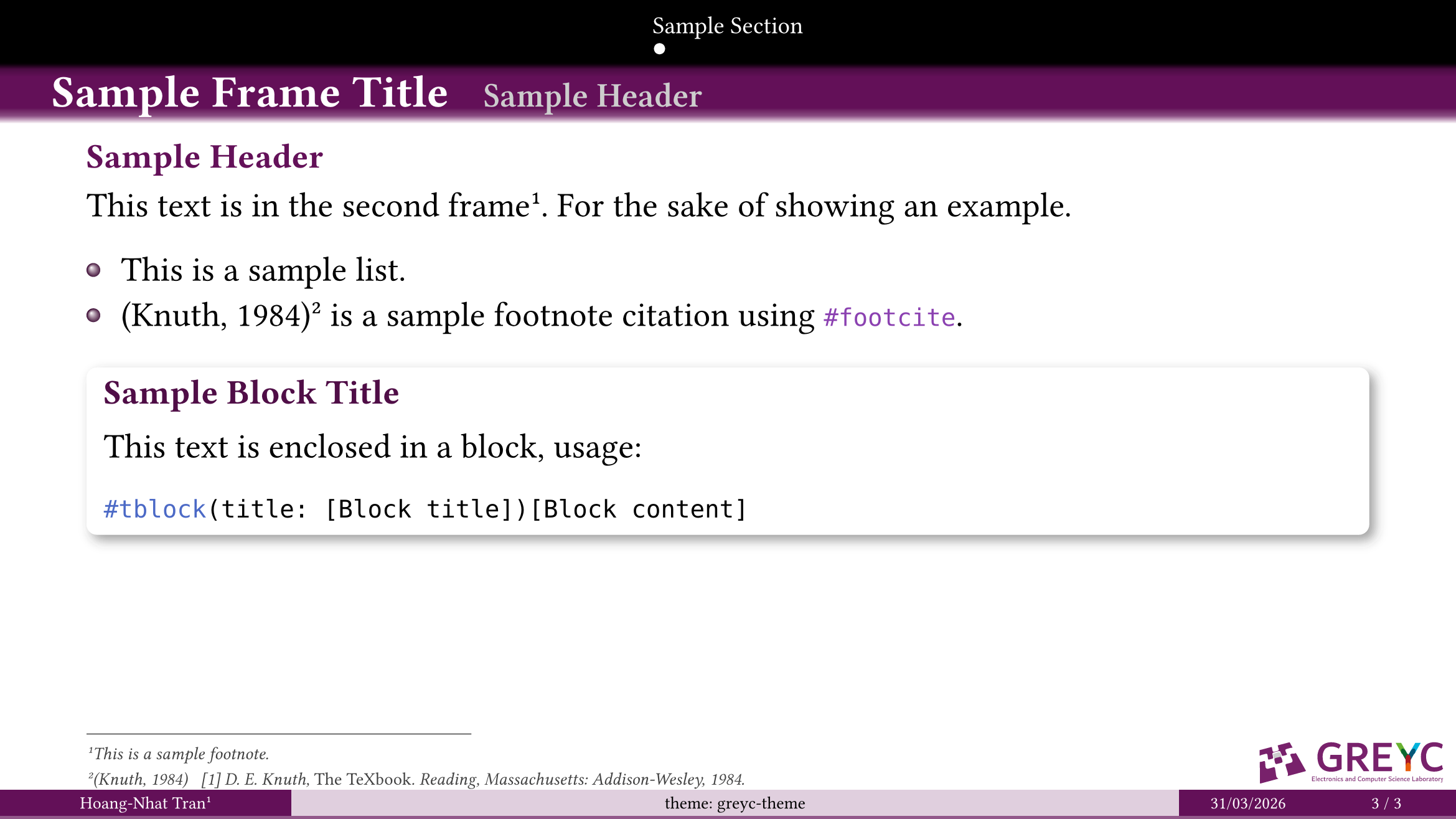 Sample content slide with darmstadt flavor