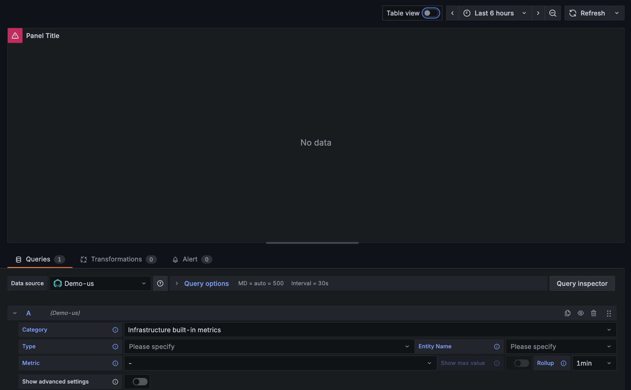 empty query editor