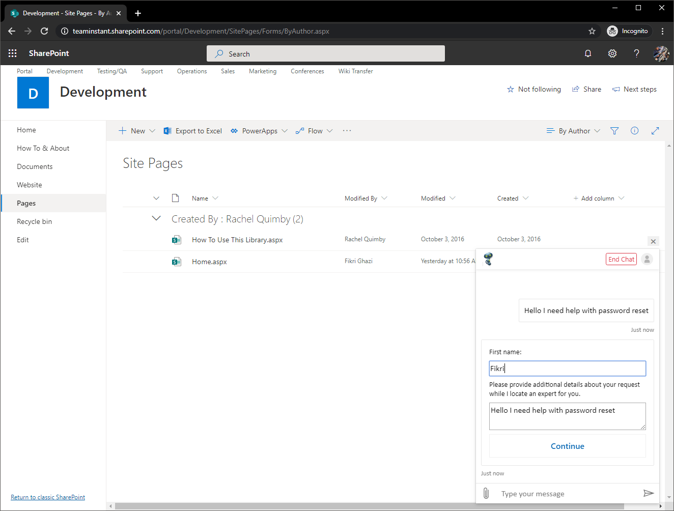 Chime SharePoint Extension