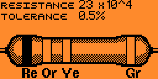 Screenshot of the resistance calculator in action