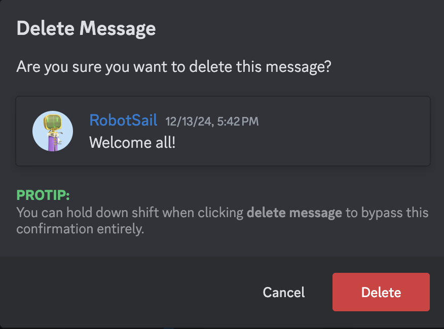 Delete Message