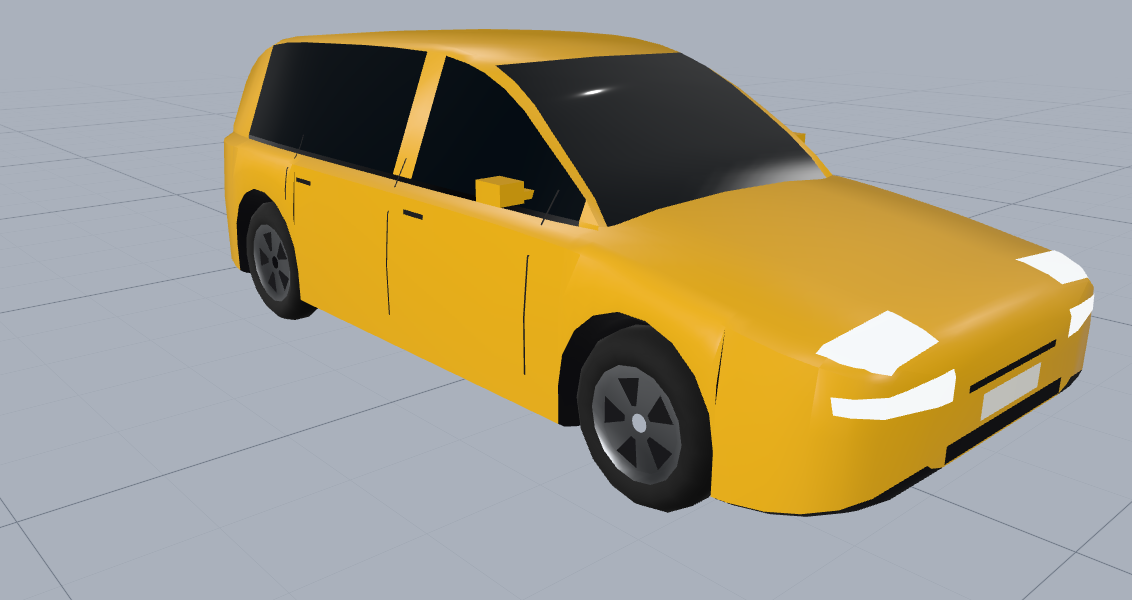 Yellow hatchback