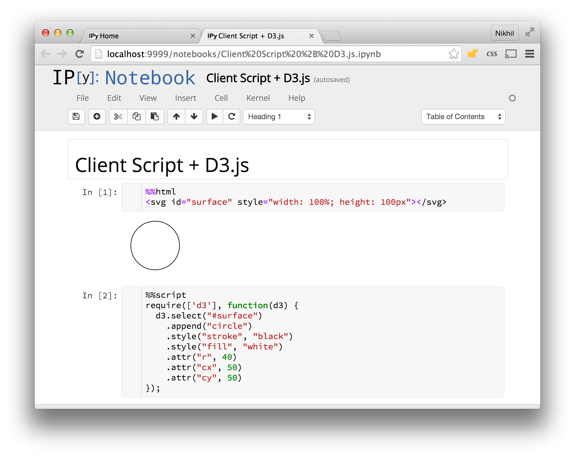 HTML, JavaScript, d3.js