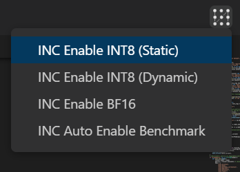 Select 'INC Enable'
