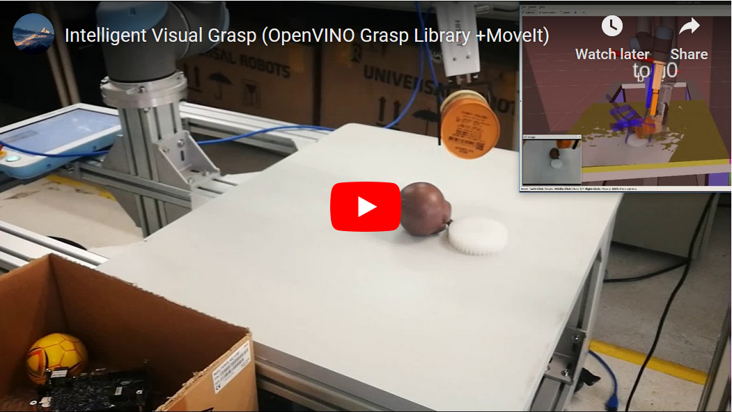 Random Pick with OpenVINO Grasp Detection - Link to Youtube video demo
