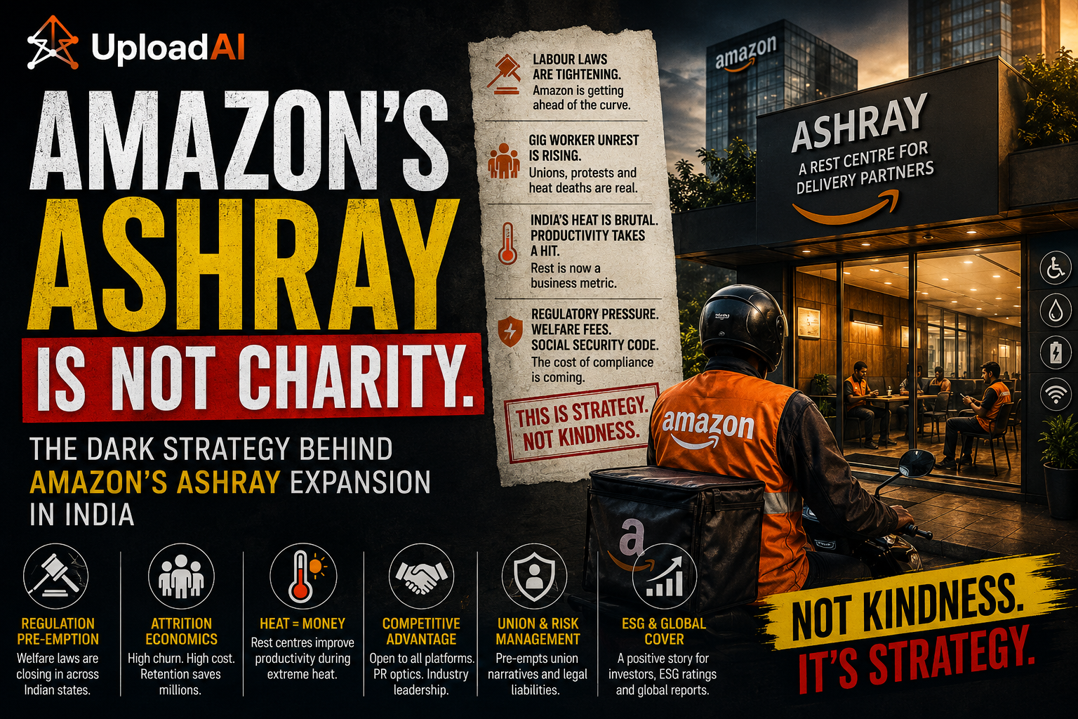 AMAZON’S ASHRAY IS NOT CHARITY
The Dark Strategy Behind Amazon’s Expansion of Worker Welfare in India