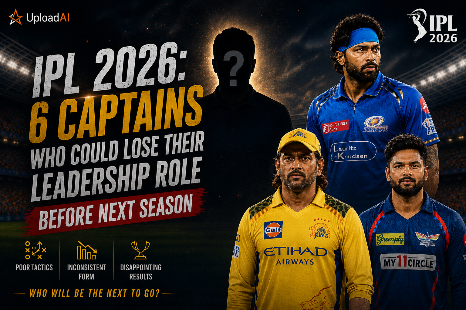 IPL 2026: 6 Captains Who May Not Survive Next Season