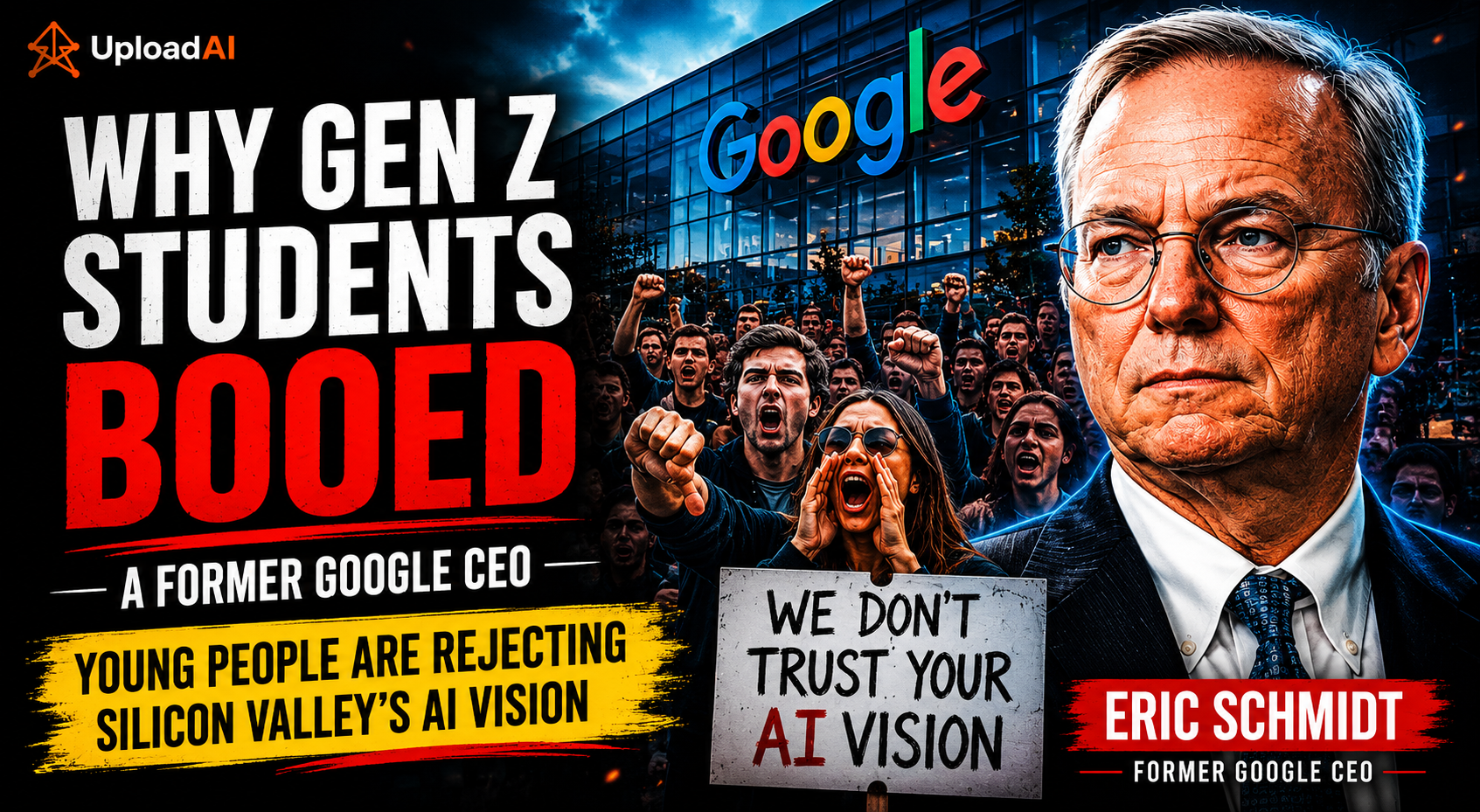 Why Gen Z Booed Former Google CEO Eric Schmidt- The Growing Revolt Against Silicon Valley’s AI Vision