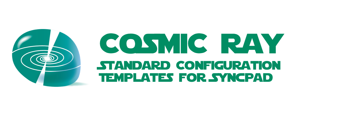 Cosmic Ray — Standard Configuration Templates For Syncpad