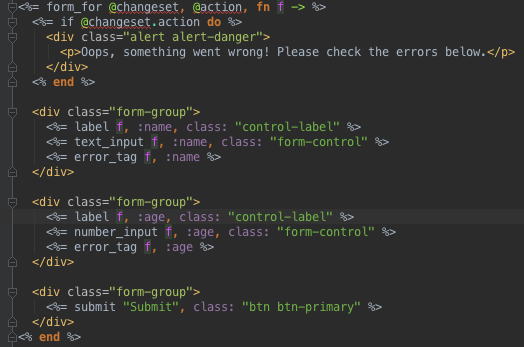 `lib/*_web/templates/user/form.html.eex` from `mix phx.gen.html Accounts User users name:string age:integer` Form Template