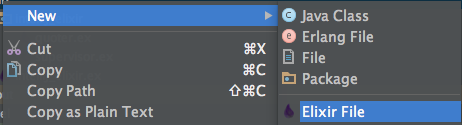 New Elixir File New > Elixir File