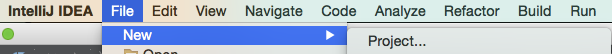 New Project File > New > Project