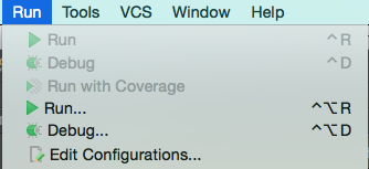 Edit Run Configurations Edit Run Configurations