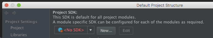 No default SDK No SDK