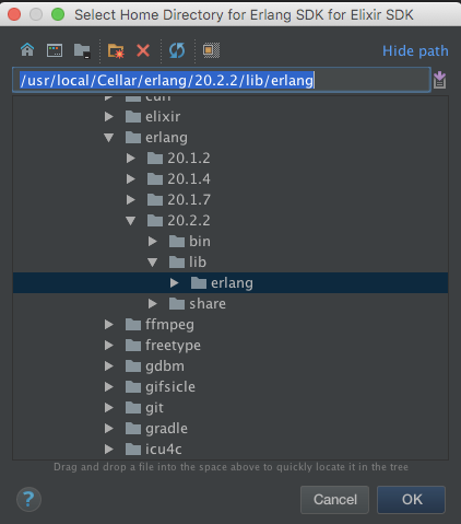 Select Home Directory for Erlang SDK for Elixir SDK Select Home Directory for Erlang SDK for Elixir SDK
