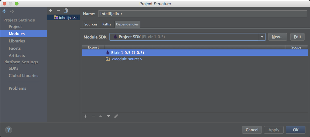 Module Dependencies Module Settings > Dependencies