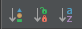 Sort By Time, Sort By Visibility, Sort Alphabetically Structure Sorter Buttons