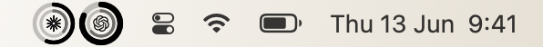 Kaji menu bar rings