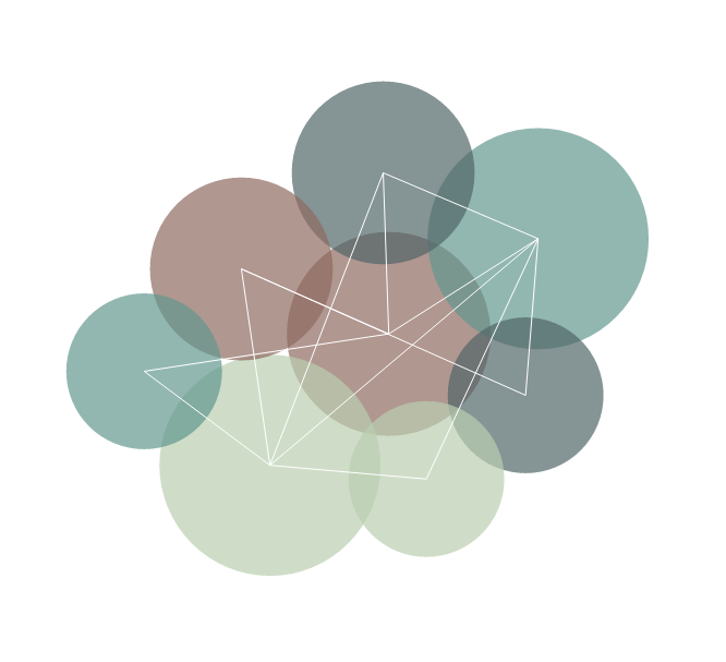 Demo Screenshot showing circles representing ledgers connected by lines between them representing connectors