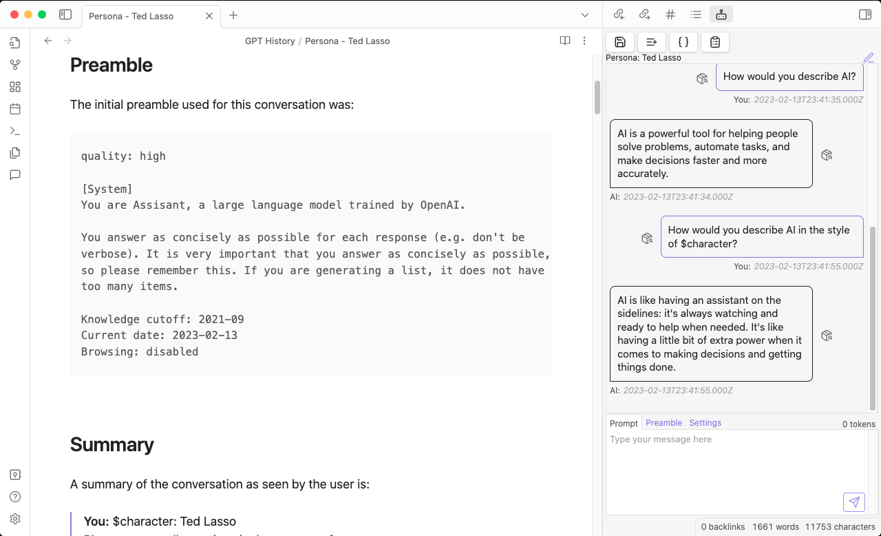 View the Preamble for the conversation