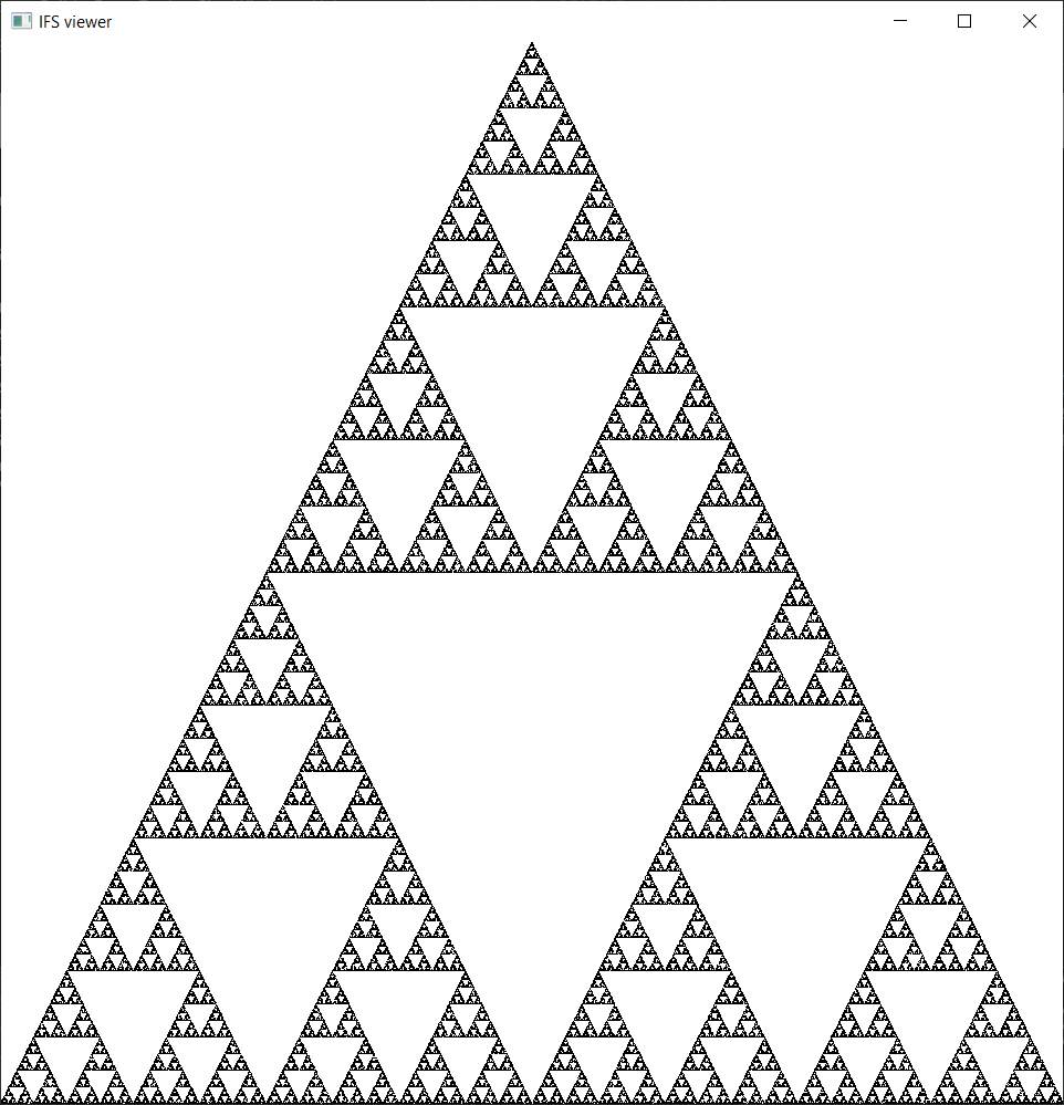 Sierpinski's triangle IFS
