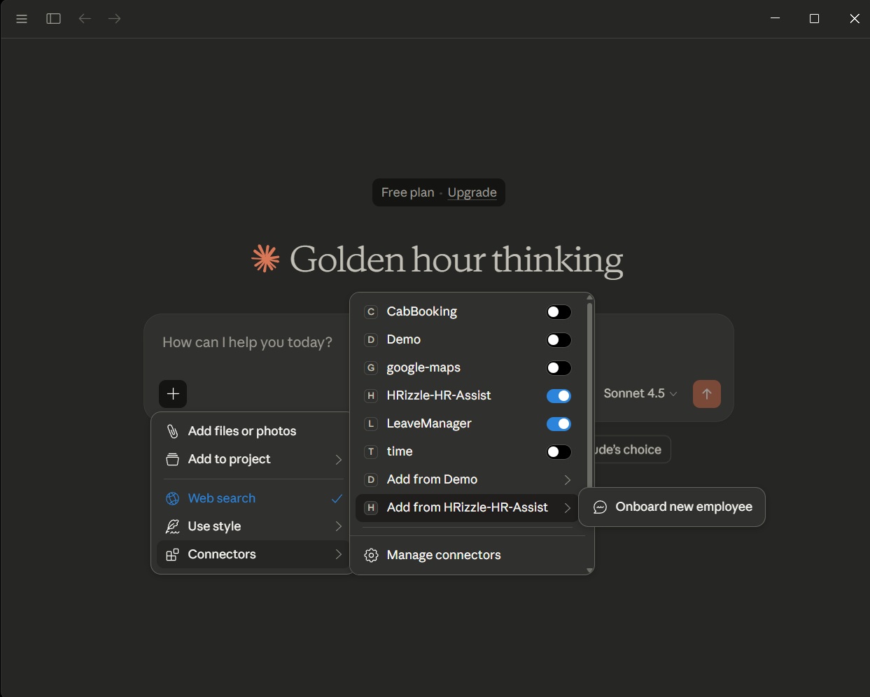 Claude Desktop Interface
