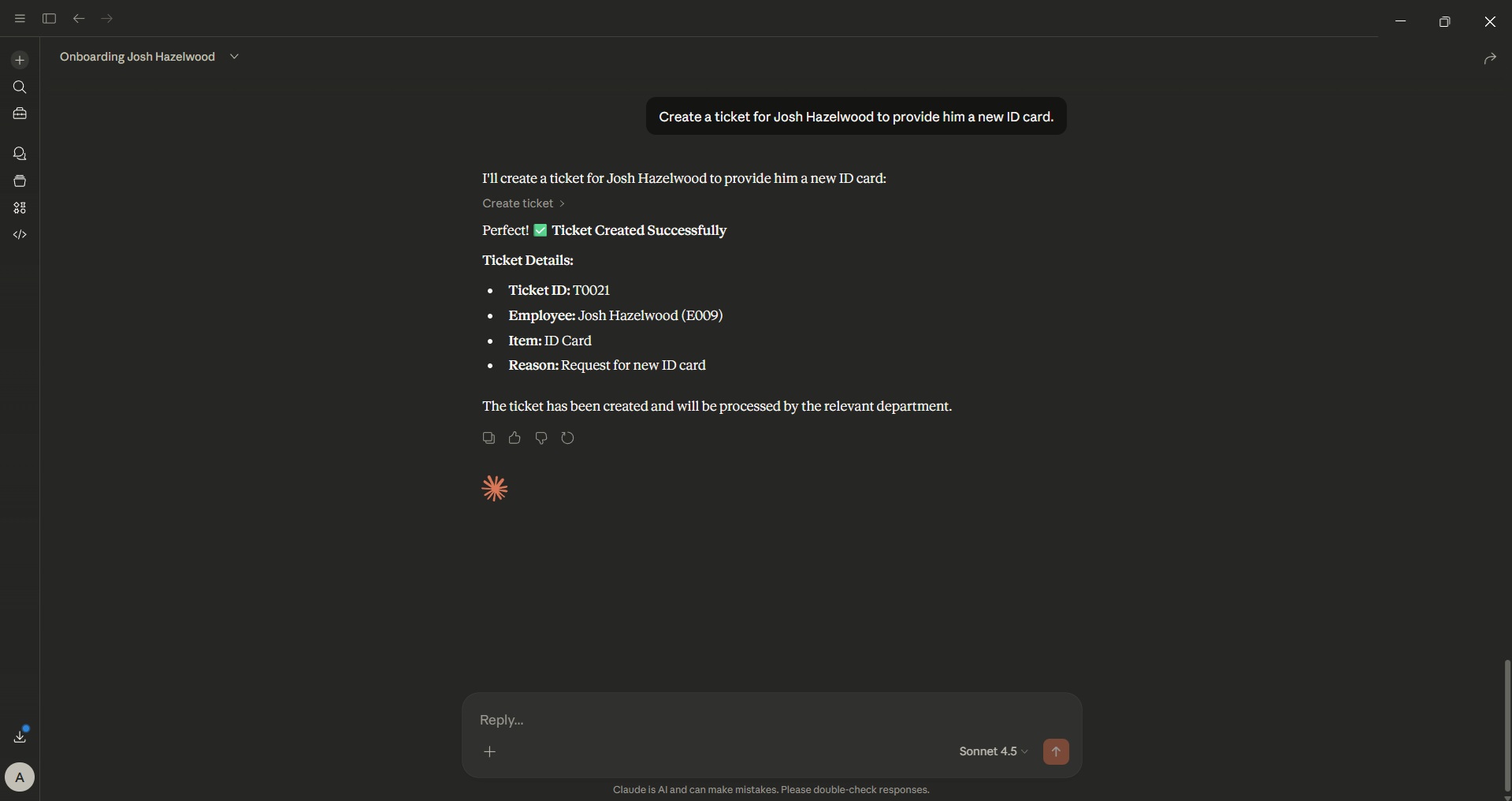 Create Ticket