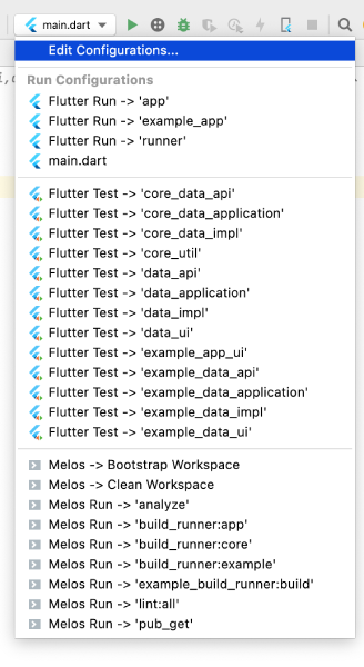 Generated Run configurations