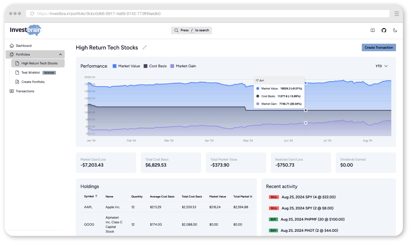 Investbrain Screenshot