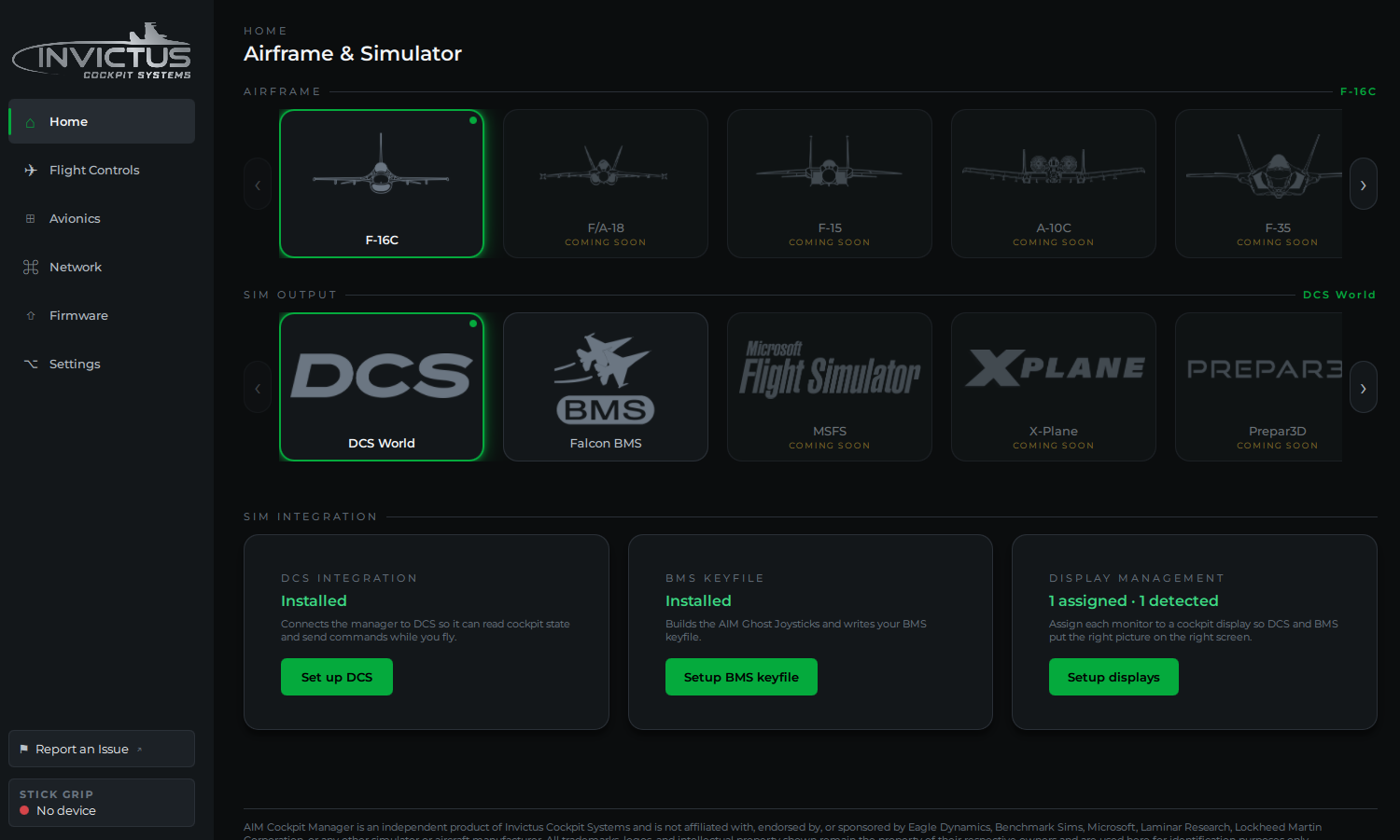 AIM Cockpit Manager
