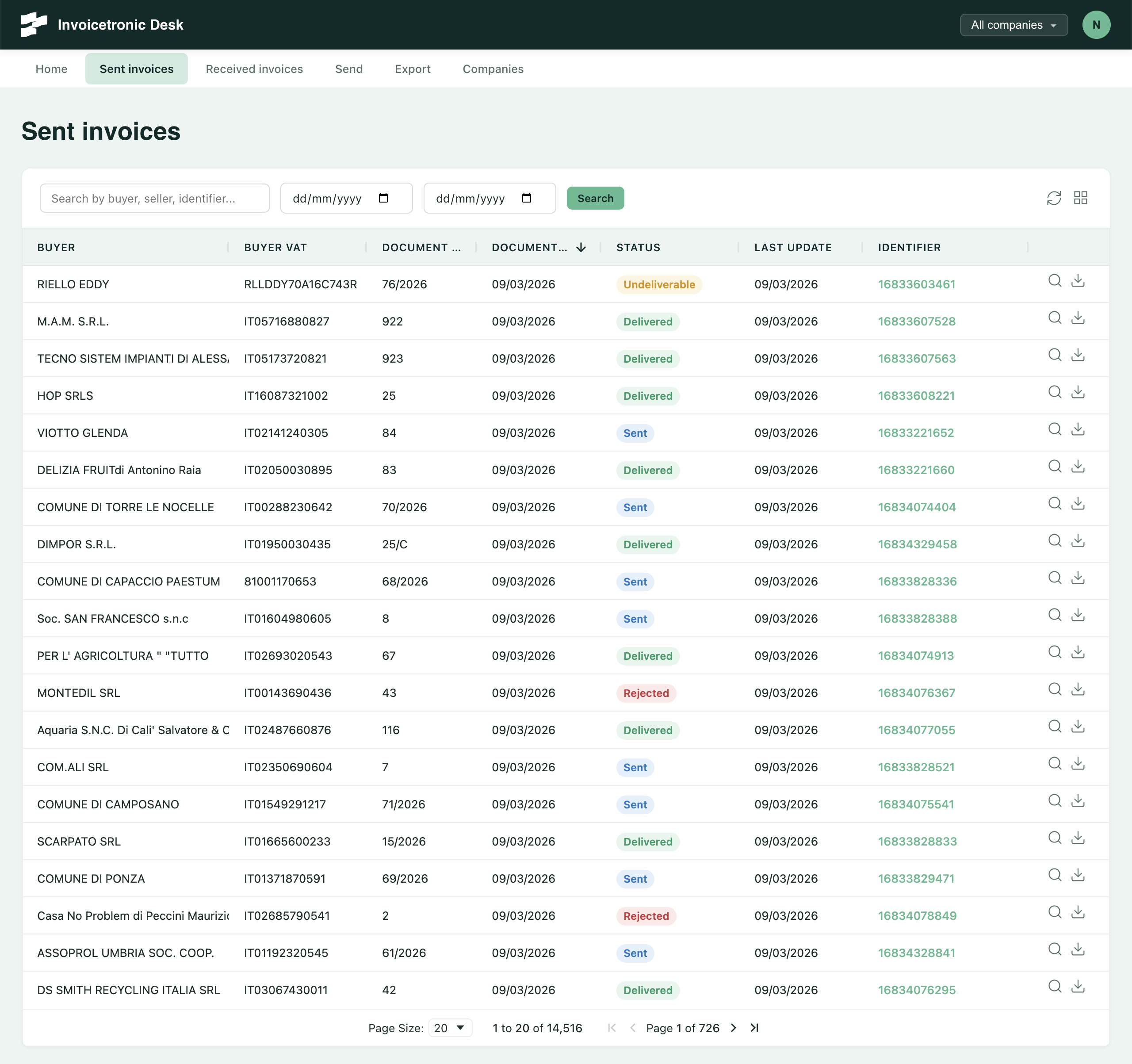 Invoicetronic Desk screenshot