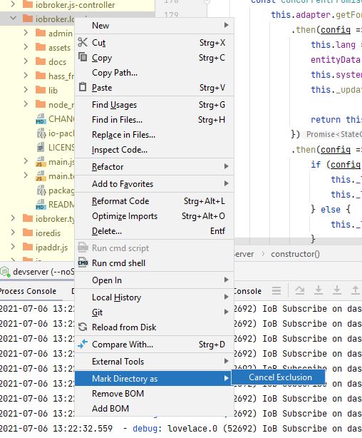 Cancel exclusion for adapter module directory