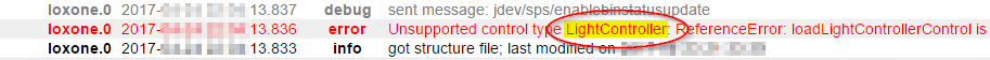 Log of missing LightController control