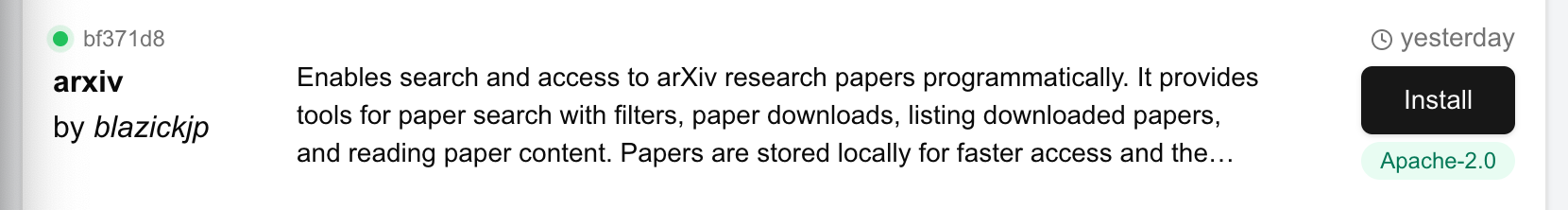 IOD Website MCP Server Search Screenshot