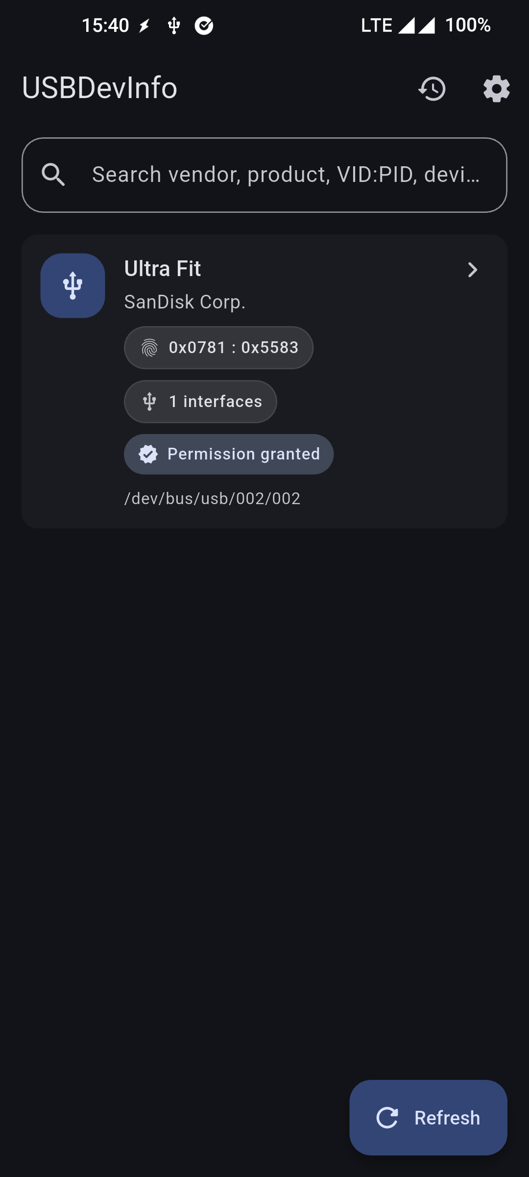 Screenshot 1 of USB Device Info — opens full size