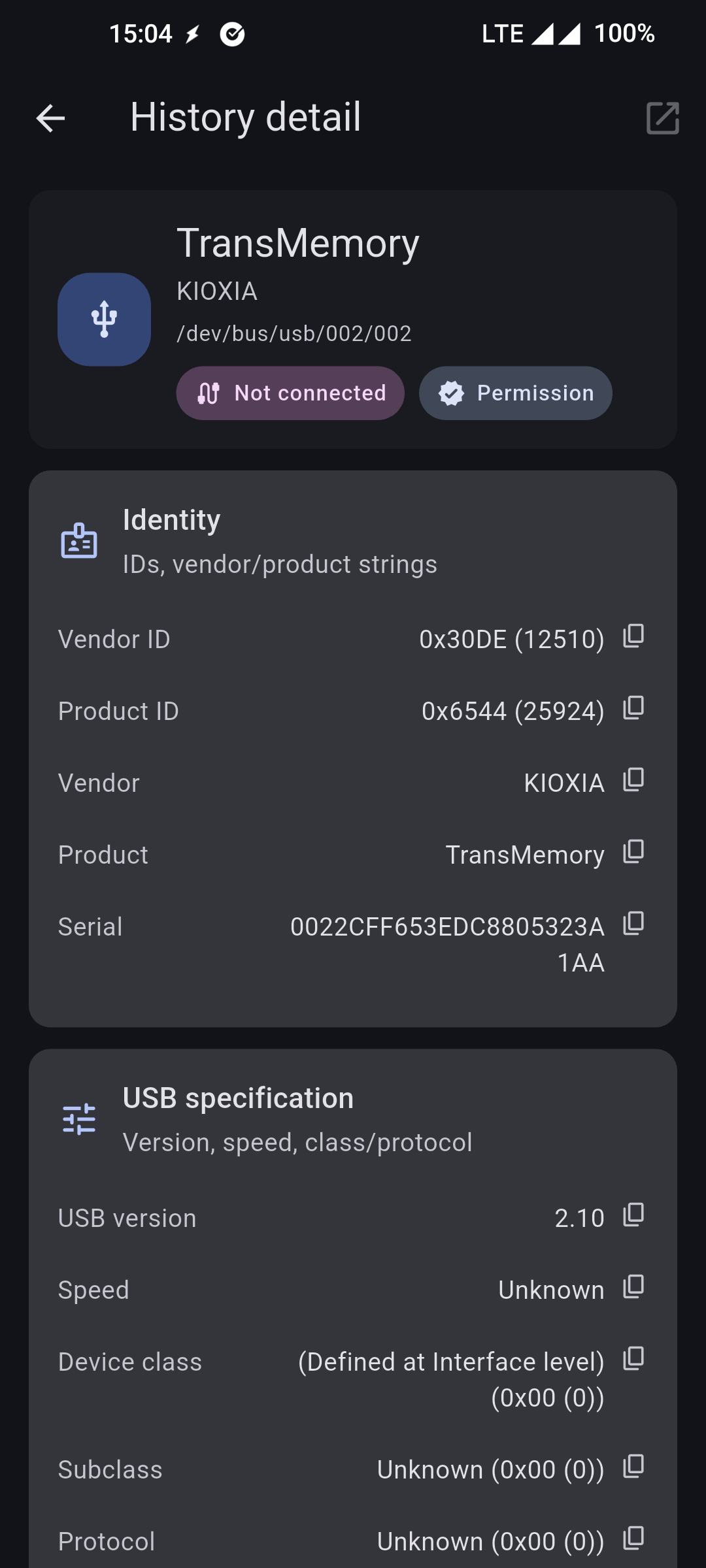 Screenshot 4 of USB Device Info — opens full size