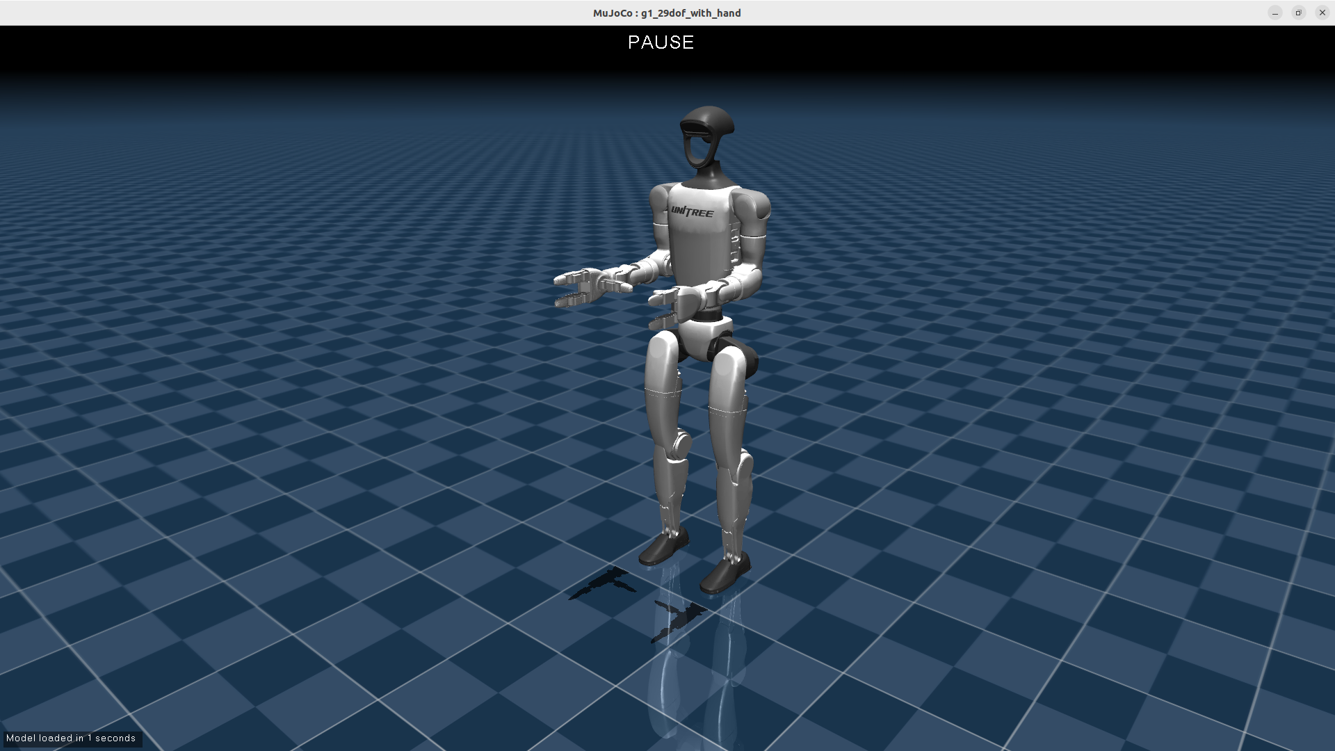 G1 29DoF model with hands for checking URDF or dataset differences - source: ioloizou/g1_locomotion repo