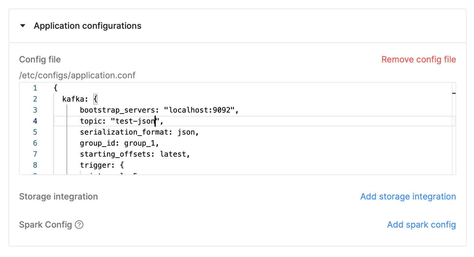 Create Spark Job - Application Config.png