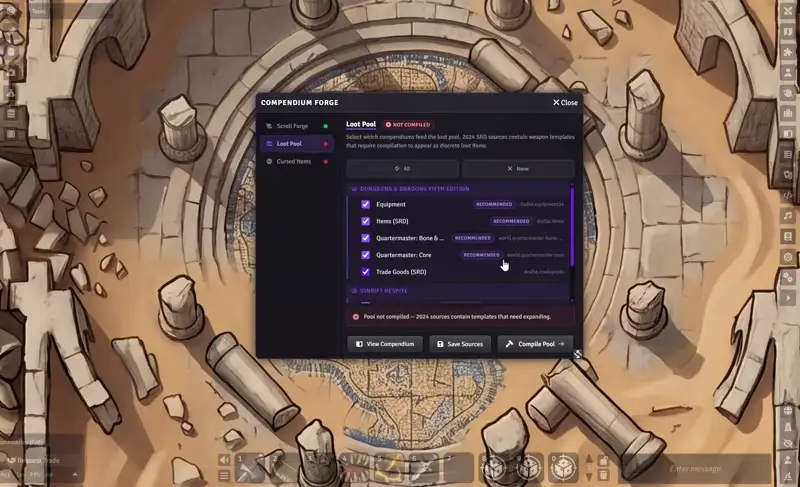 Compile Equipment