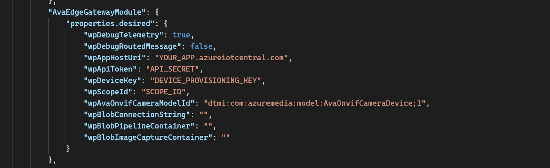 IoT Central Gateway Edge Deployment Manifest