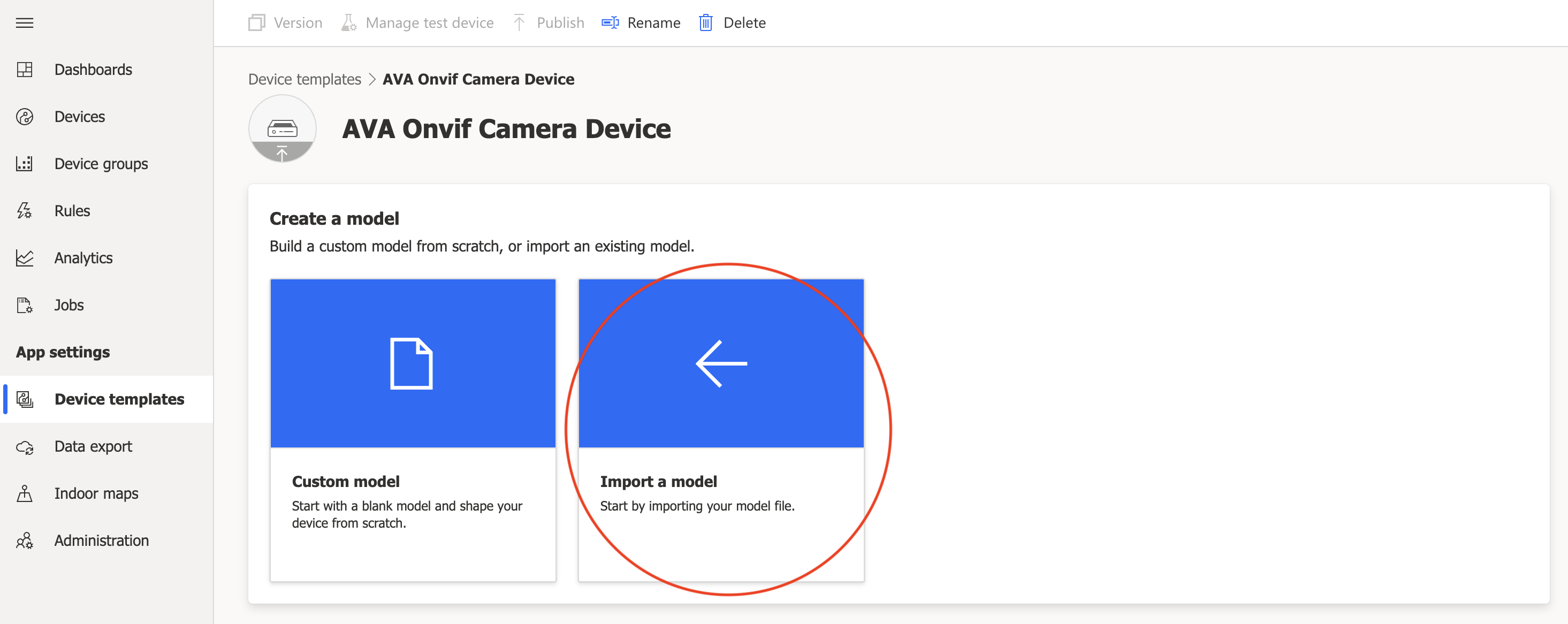 Import Device Model