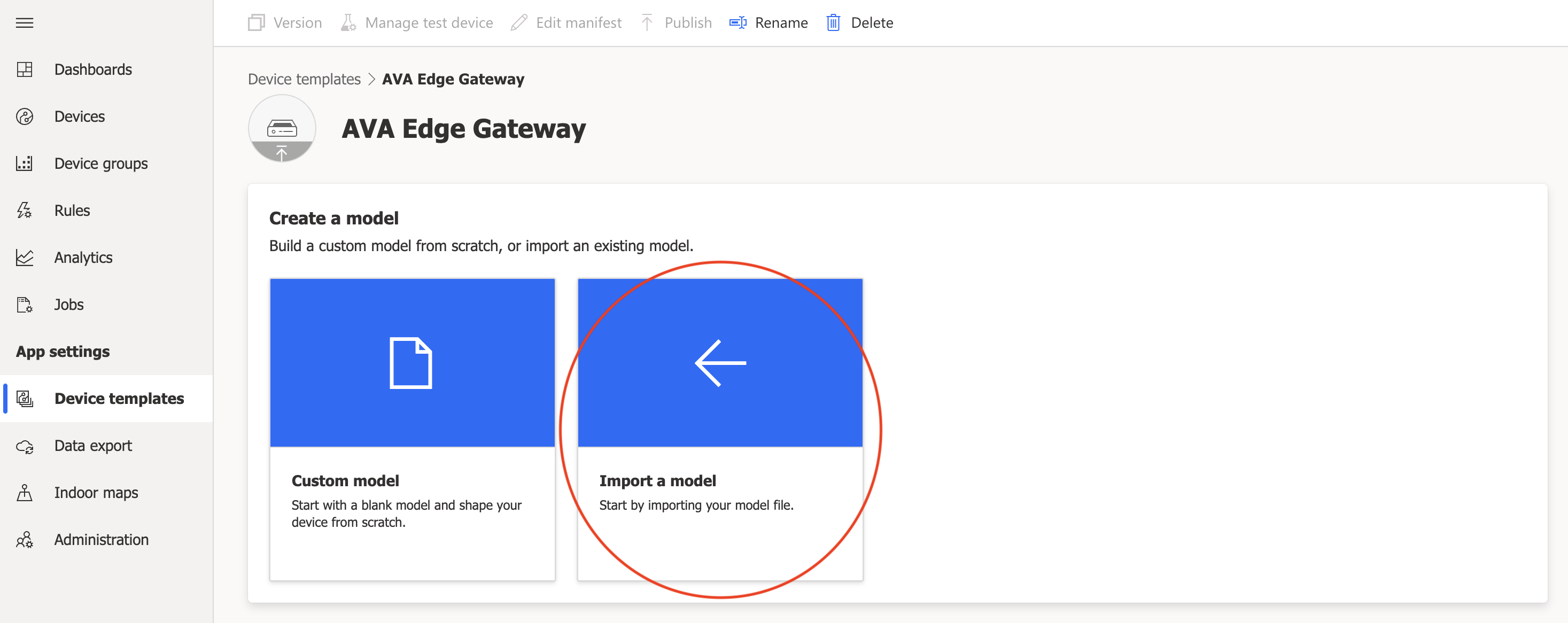 Import Edge Model