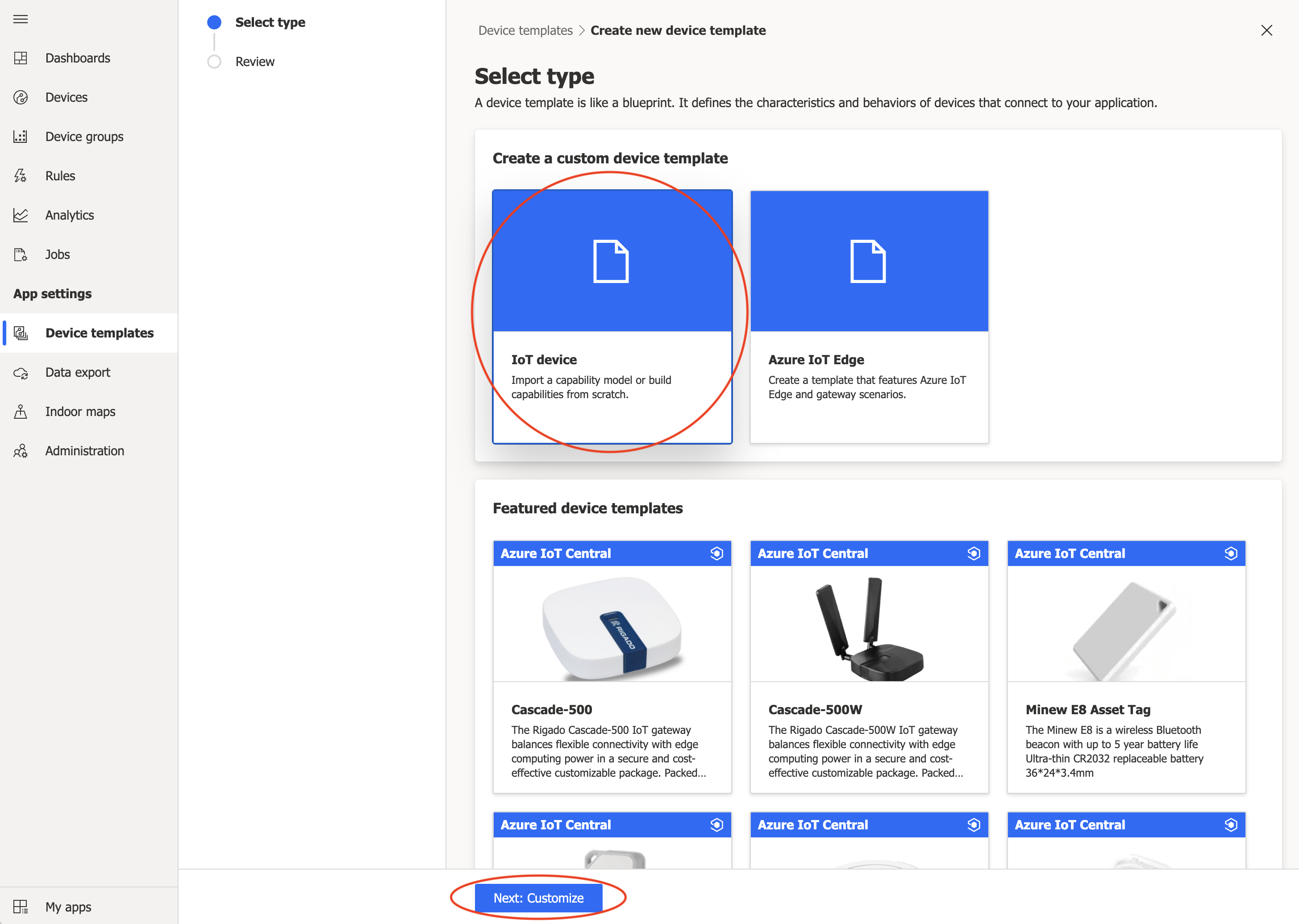 Custom Device Template